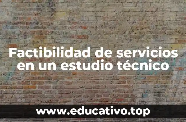 Factibilidad de servicios en un estudio técnico