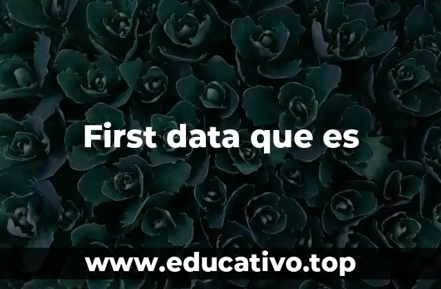 First data que es