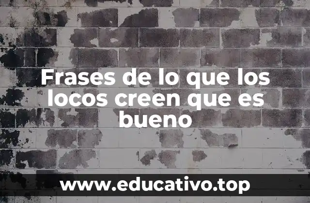 Frases de lo que los locos creen que es bueno