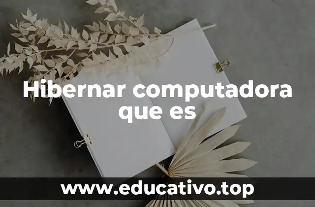 Hibernar computadora que es