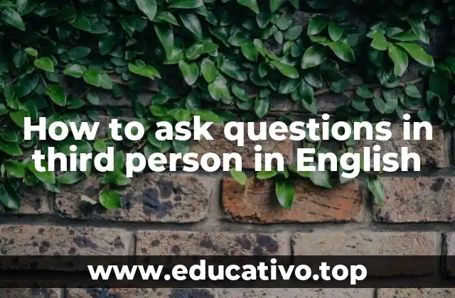 How to ask questions in third person in English