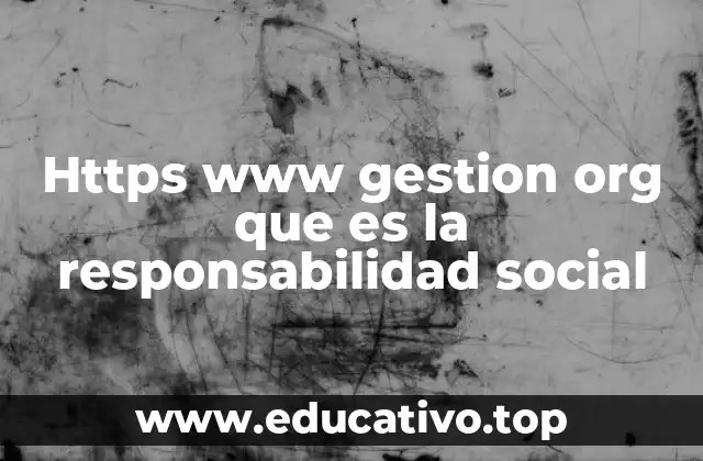 Https www gestion org que es la responsabilidad social