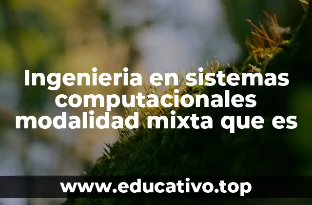Cómo se estructura el plan de estudios en sistemas computacionales en modalidad mixta