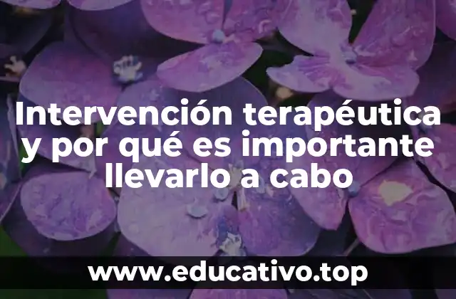 El papel de la intervención terapéutica en el bienestar emocional