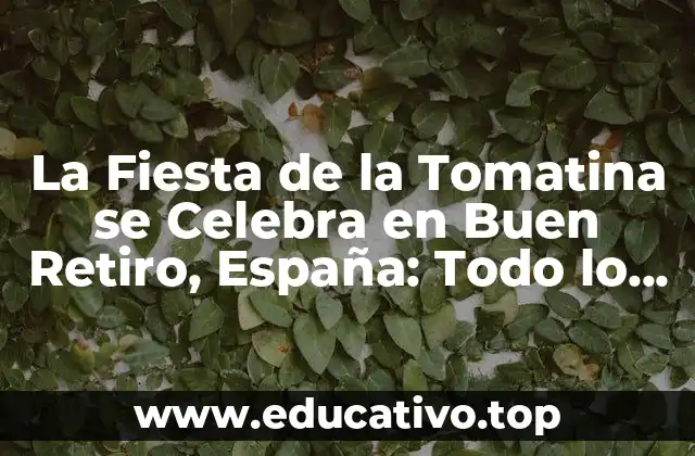 La Fiesta de la Tomatina se Celebra en Buen Retiro, España: Todo lo que Necesitas Saber