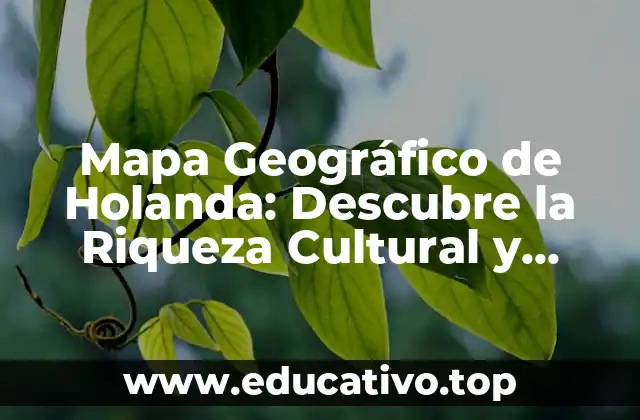 Mapa Geográfico de Holanda: Descubre la Riqueza Cultural y Natural de los Países Bajos
