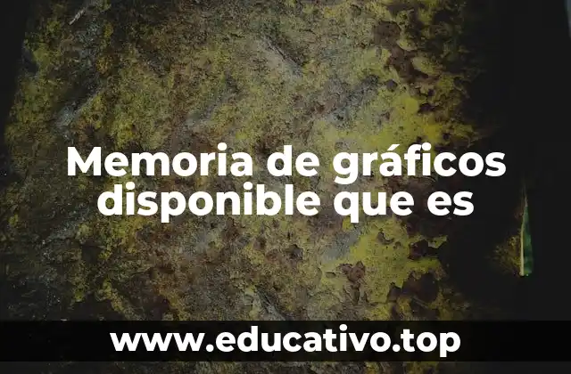 Memoria de gráficos disponible que es