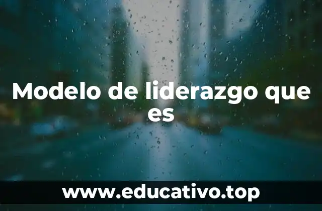 Modelo de liderazgo que es