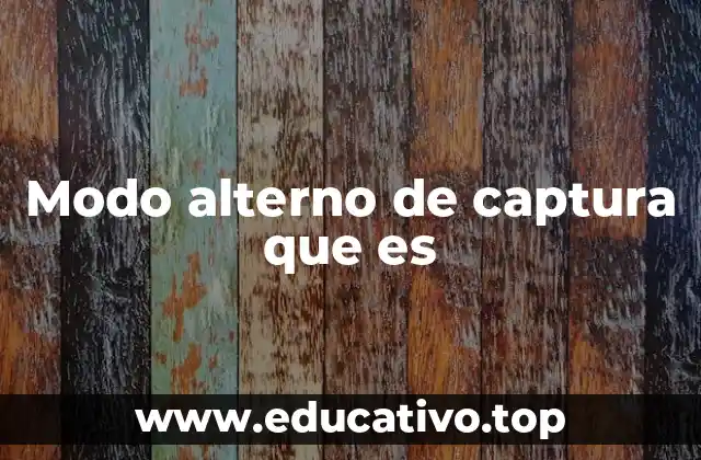 Modo alterno de captura que es