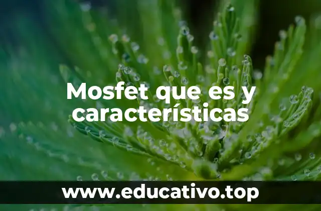 Mosfet que es y características