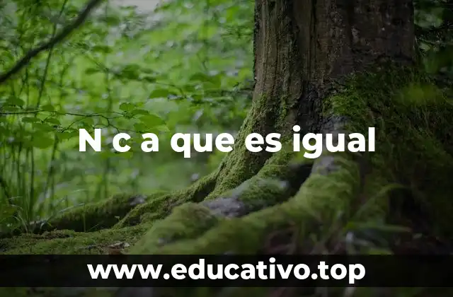 N c a que es igual