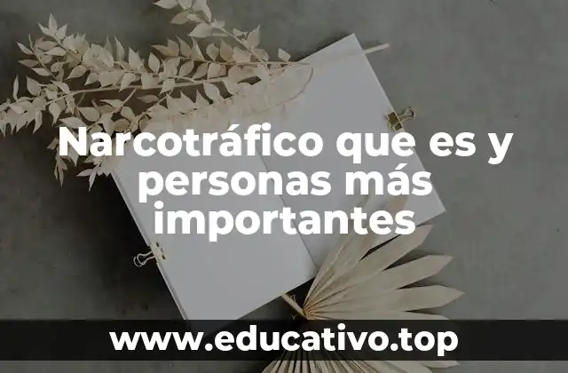 Narcotráfico que es y personas más importantes