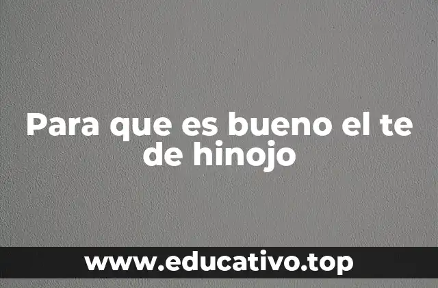 Para que es bueno el te de hinojo