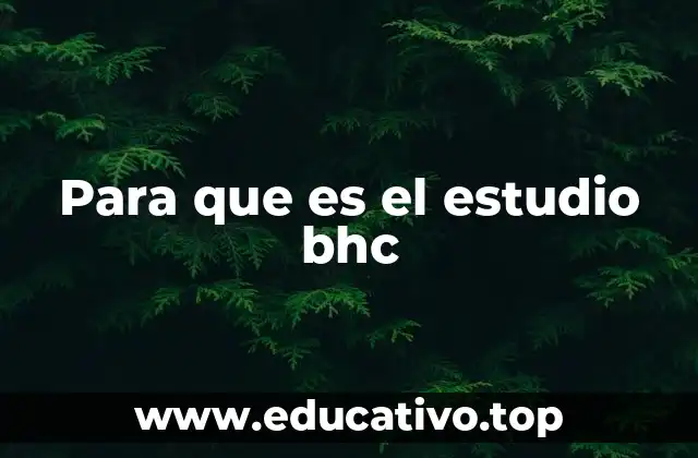 Para que es el estudio bhc