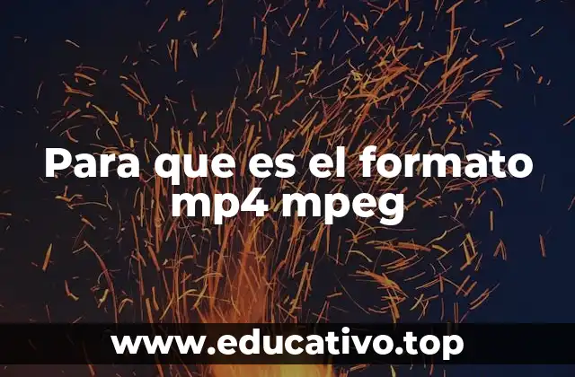 Para que es el formato mp4 mpeg