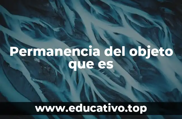 Permanencia del objeto que es