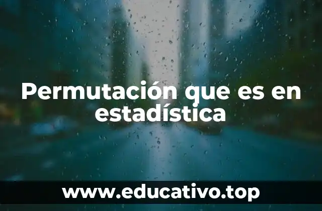 Permutación que es en estadística