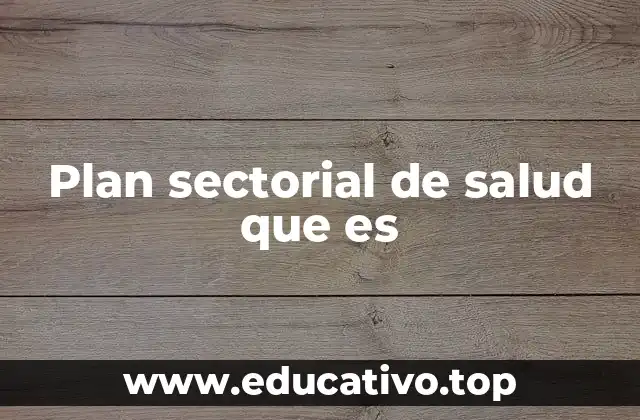 La importancia de los planes sectoriales de salud en la gestión pública