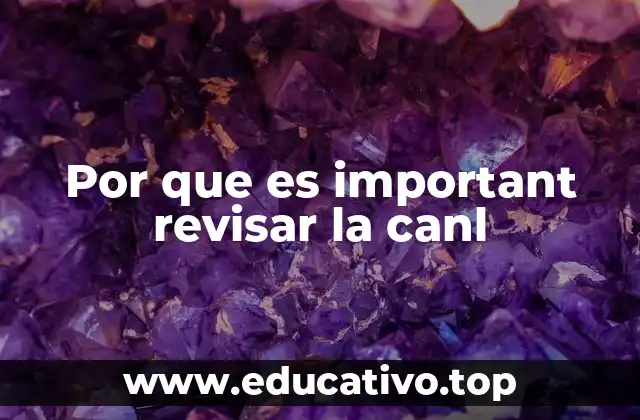 Por que es important revisar la canl