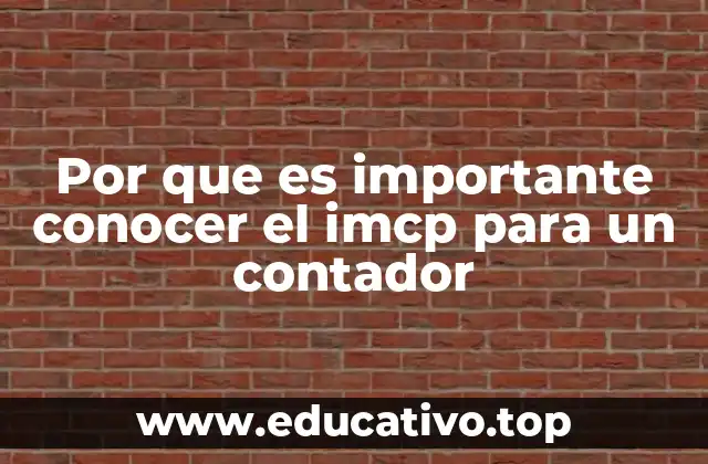 Por que es importante conocer el imcp para un contador