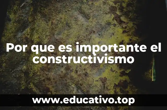 Por que es importante el constructivismo