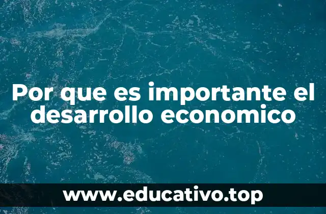 Por que es importante el desarrollo economico