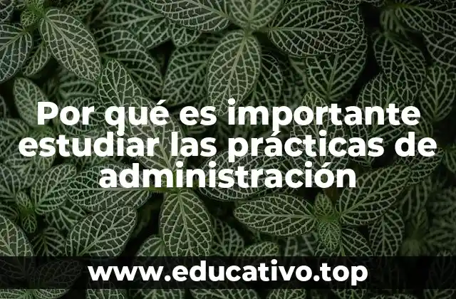 Por qué es importante estudiar las prácticas de administración