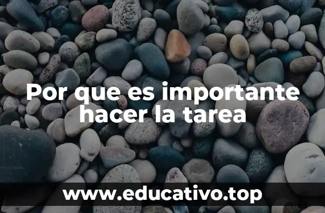 Por que es importante hacer la tarea