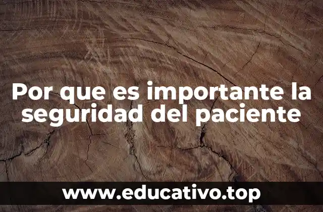 Por que es importante la seguridad del paciente