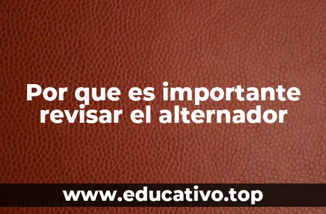 Por que es importante revisar el alternador