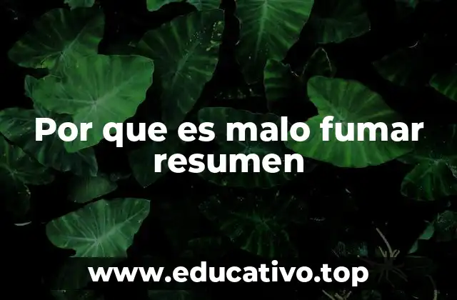 El impacto del tabaquismo en la salud física y mental