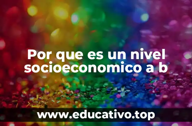Cómo se define el nivel socioeconómico sin mencionar directamente A o B