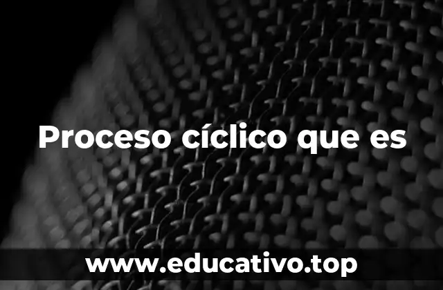 Proceso cíclico que es