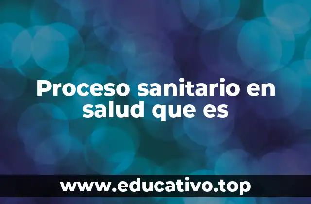 Proceso sanitario en salud que es