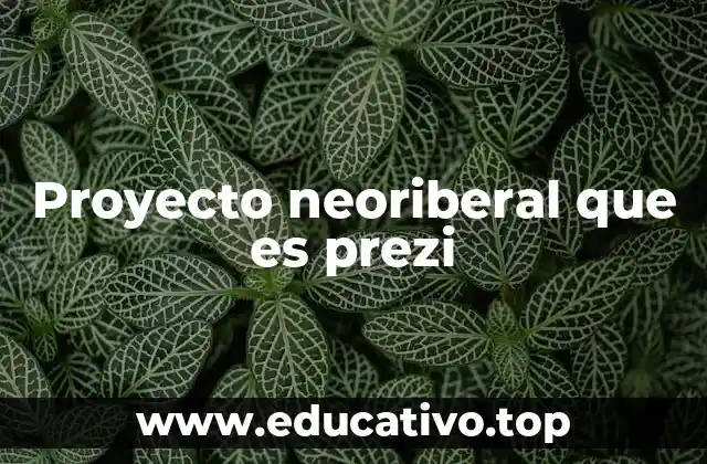 Proyecto neoriberal que es prezi