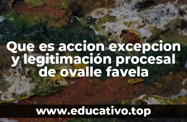 Que es accion excepcion y legitimación procesal de ovalle favela