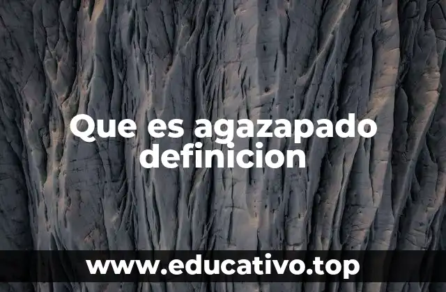 Que es agazapado definicion
