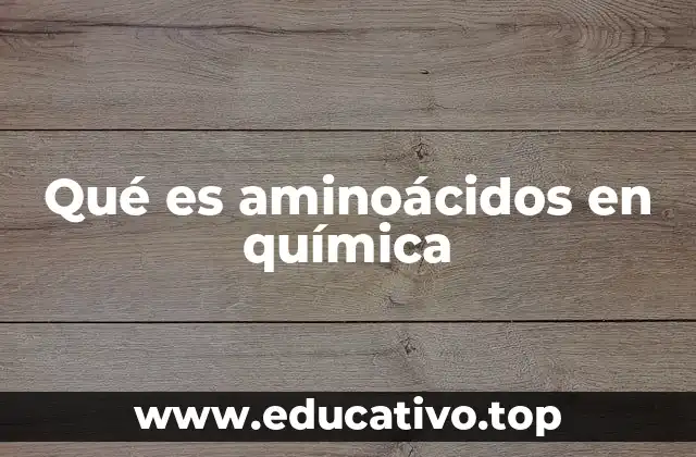 Qué es aminoácidos en química