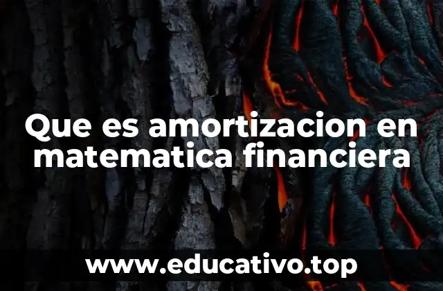 Que es amortizacion en matematica financiera