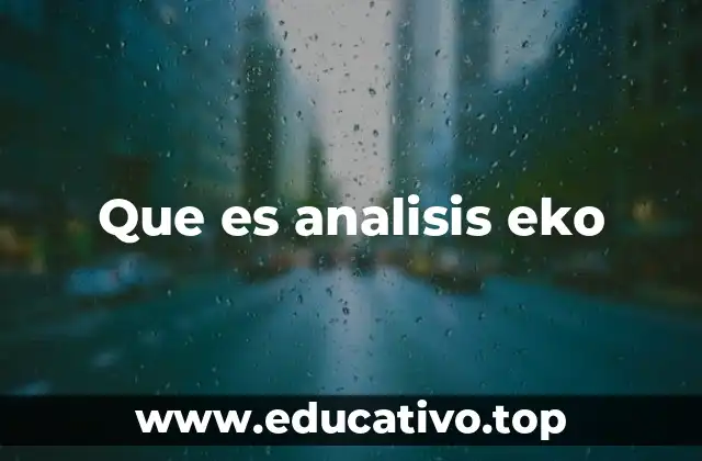 Que es analisis eko