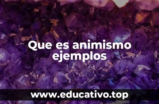 Que es animismo ejemplos
