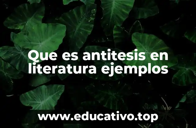 El contraste como herramienta narrativa