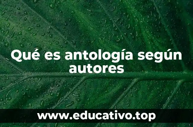 La antología como herramienta de estudio literario
