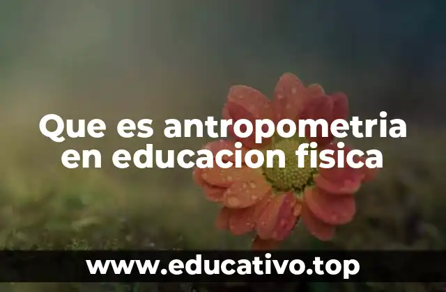 Que es antropometria en educacion fisica