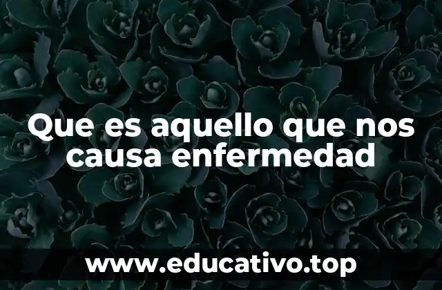 Que es aquello que nos causa enfermedad