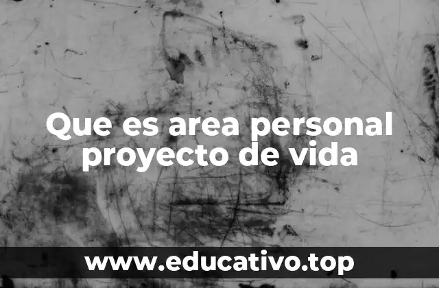 Que es area personal proyecto de vida