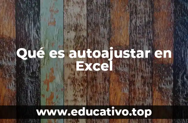 Qué es autoajustar en Excel