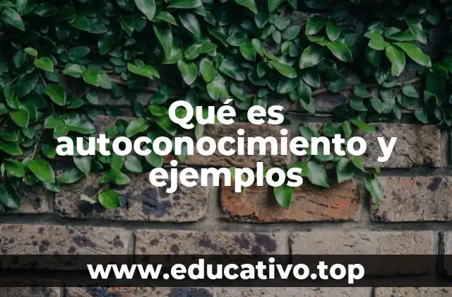 Qué es autoconocimiento y ejemplos