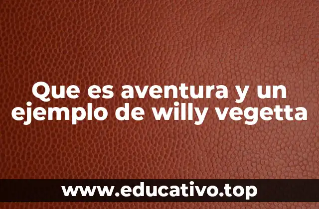 Que es aventura y un ejemplo de willy vegetta