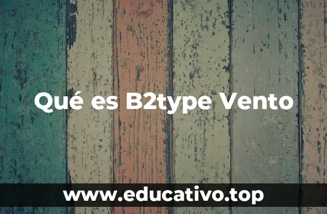 Qué es B2type Vento